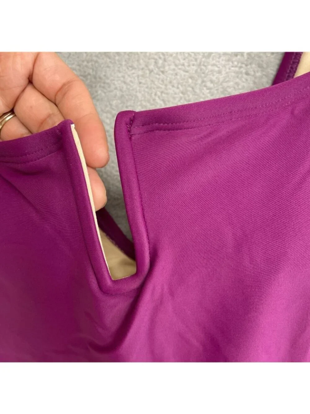 Shade & Shore Women's M Purple One-Piece Swimsuit With Full Seat Coverage a2514